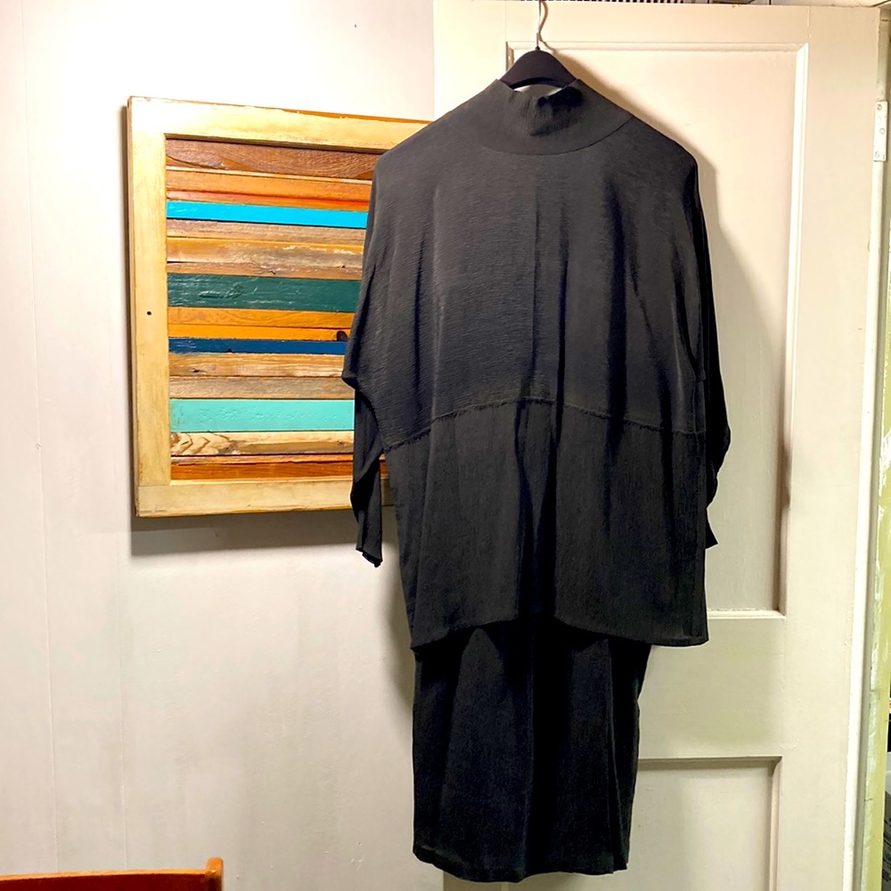 Designer silk tunic and skirt set